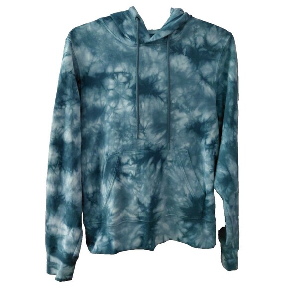 Athleta Tops - Athleta Sundown Tie Dye Hoodie Sweatshirt Women's Medium Dark Surf Teal Blue